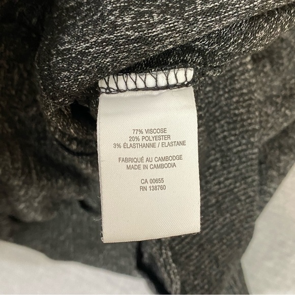 Hyba 3/4 Sleeve Sweater Sz 2X Dark Heather Gray Pockets Stretchy - Picture 7 of 11